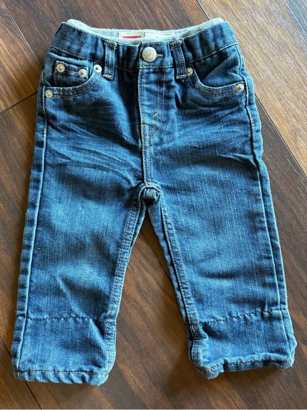 Levi’s 514 Straight Baby Jeans 12M Elastic Waist Toddler Denim